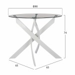 Σετ τραπεζαρίας 5τμχ ( τραπέζι & 4καρέκλες άσπρες) vegas